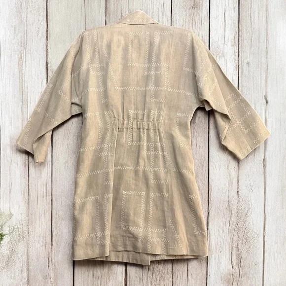 Vintage PATRICK KELLY Women’s 100% Linen Beige Jacket ~ Size 38 ~ MUSEUM WORTHY
